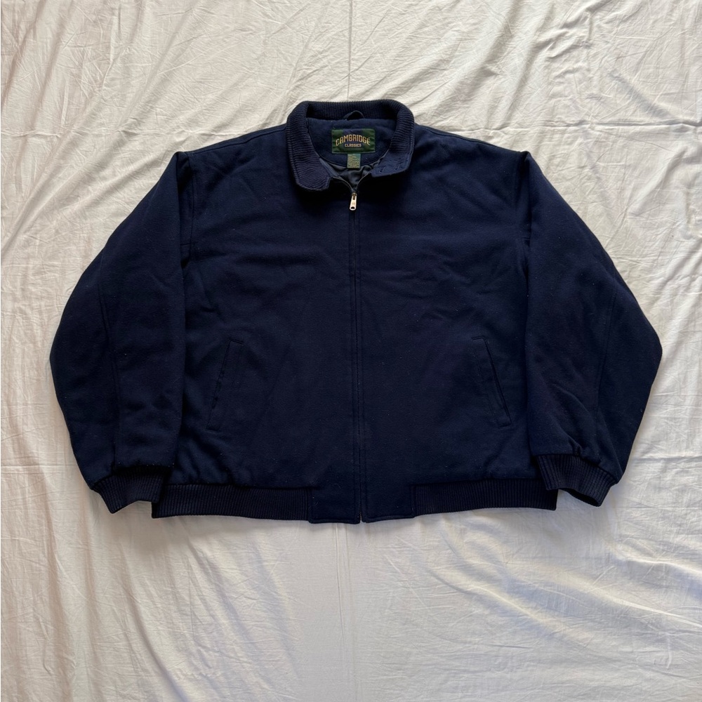 Vintage Cambridge Classics wool blend zip up quilt lined coat/jacket Mens XL